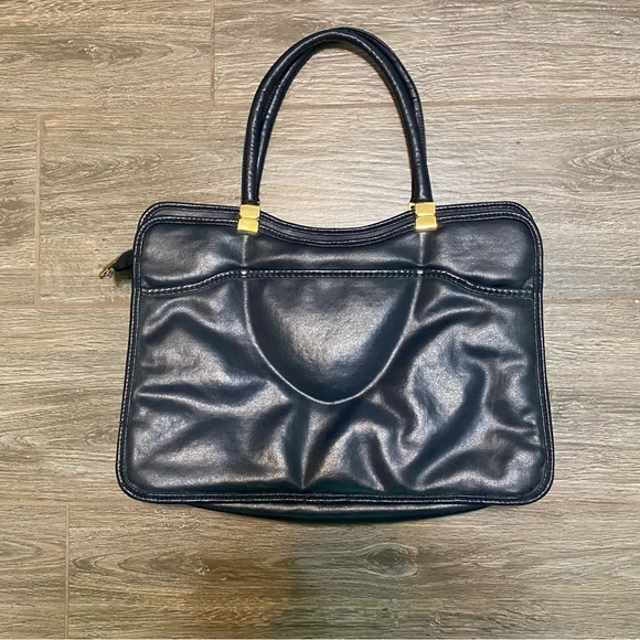Vintage Dark Blue Briefcase - Picture 14 of 16